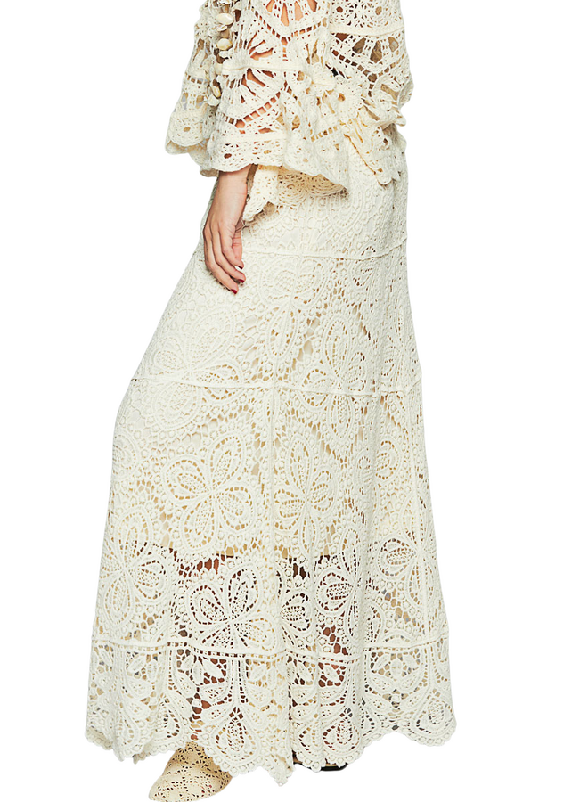 Maxi Crochet Skirt In Natural