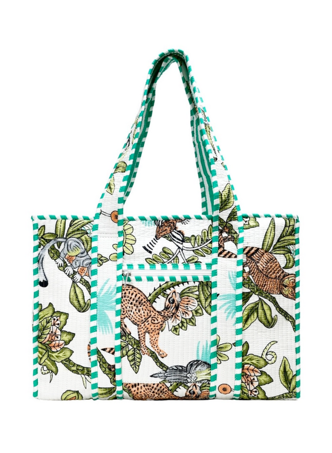 Small Tropical Animal Tote Bag