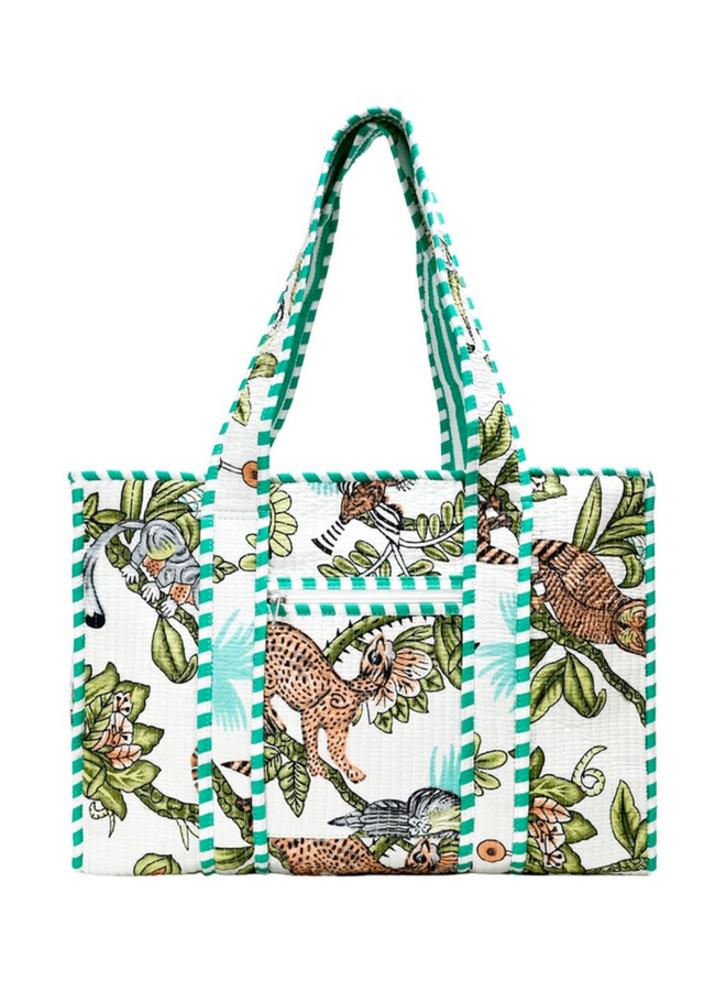Small Tropical Animal Tote Bag