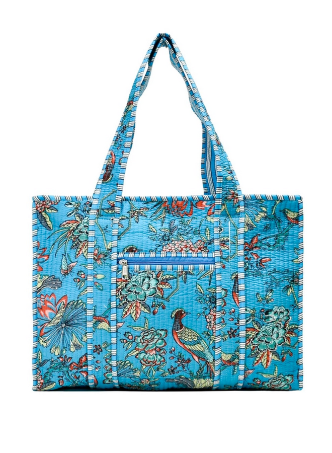 Small Floral Pheasant Tote Bag