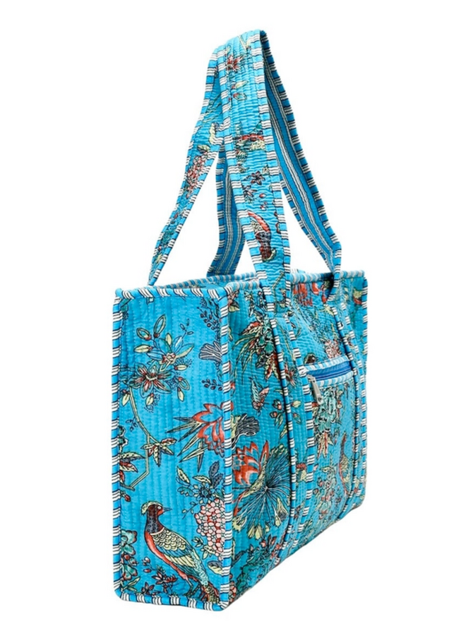 Small Floral Pheasant Tote Bag