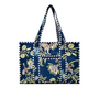 Small Navy Tropical Animal Tote Bag