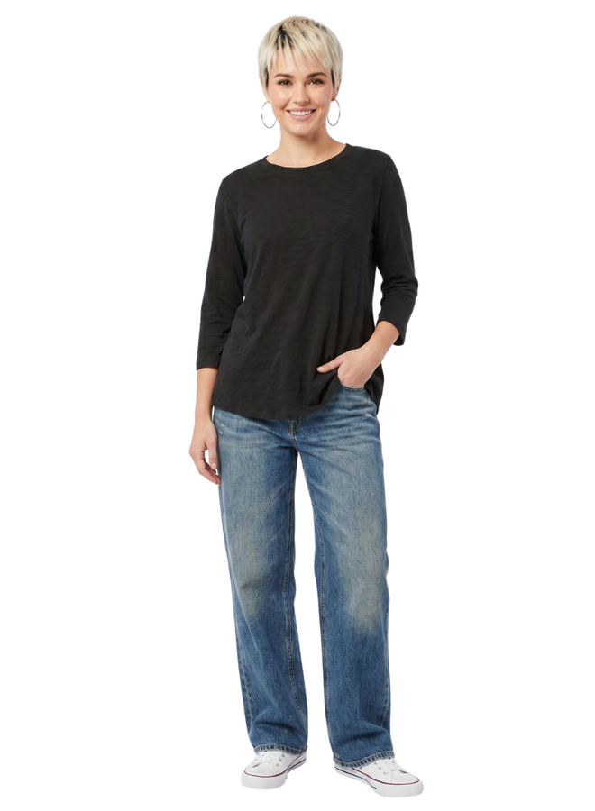 Kleen 3/4 Sleeve Tee in Black