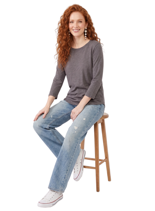 Kleen 3/4 Sleeve Tee in Slate