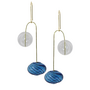 Glass Balance Earrings in Blue