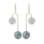 Glass Balance Earrings In Cyan