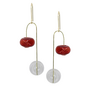 Glass Balance Earrings In Red