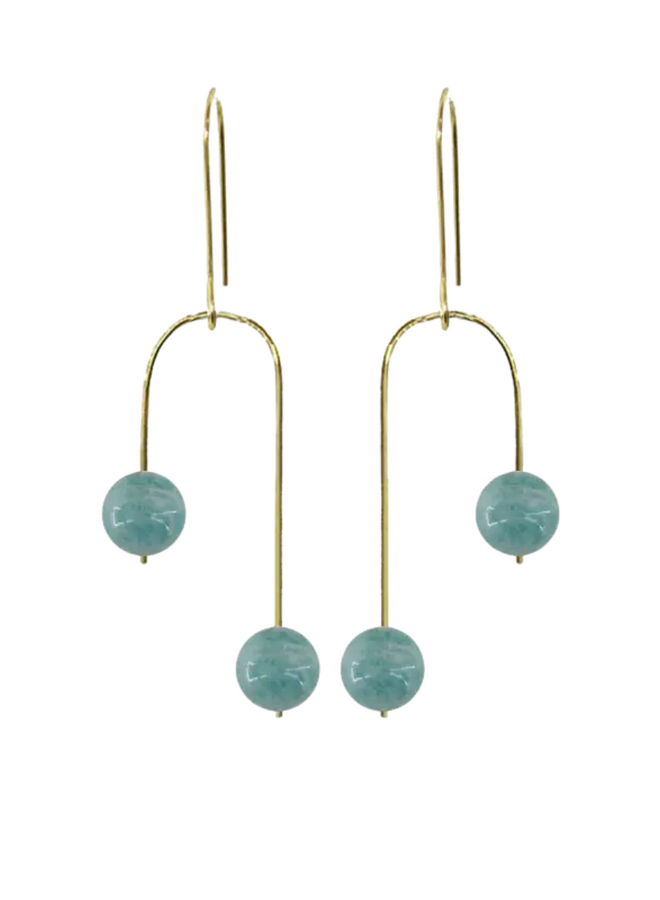 Life Balance Earrings In Amazonite