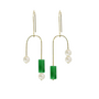 Life Balance Earrings in Jade and Pearl