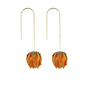 Glass Blooms Earrings in Orange