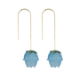 Glass Blooms Earrings in Blue