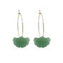 Ginkgo Hoop Earrings in Aventurine