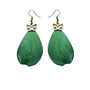 Green Feather Owl Earrings