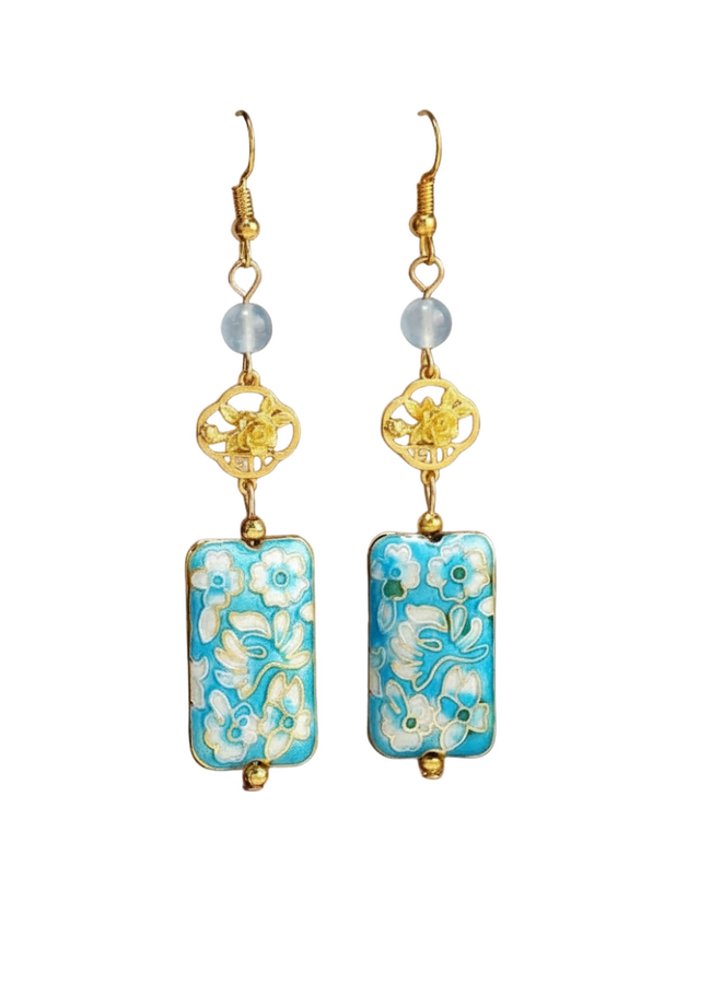 Cloisonne Turquoise Earrings