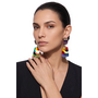 Brazilian Half Dome Trapazoid Earrings