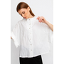 Ozai Crinkle Funnel Top In White