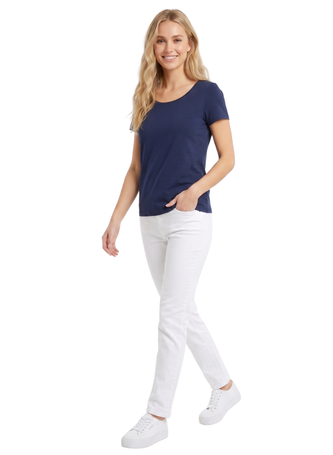 Habitat Short Sleeve Ribbed Tee in Navy