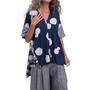 Alembika Mixed Print Trapeze Top