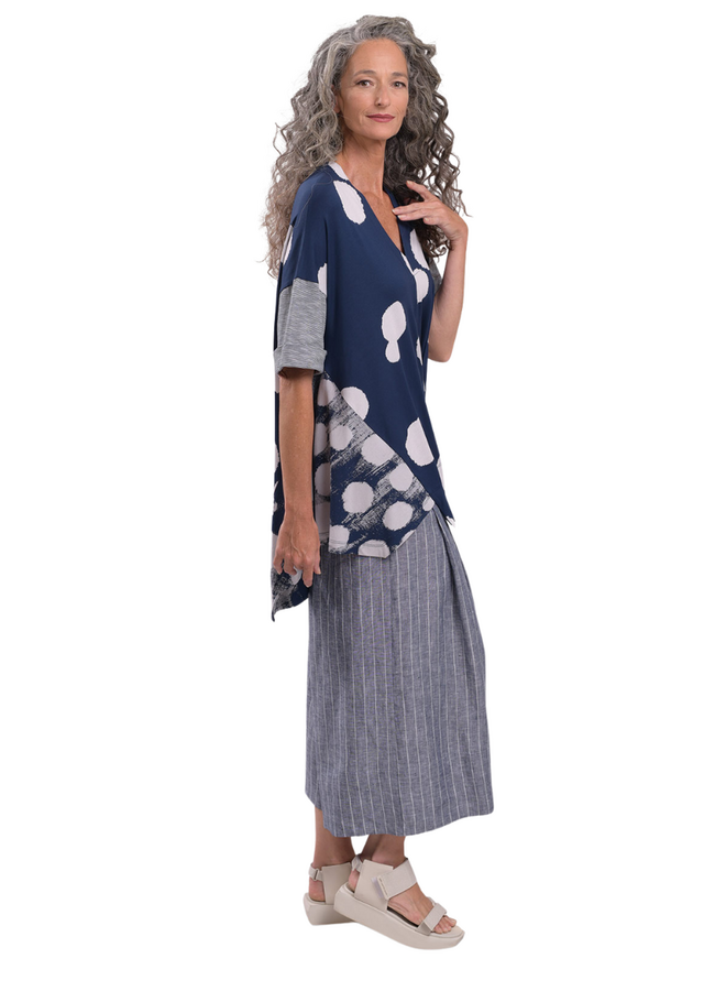 Alembika Mixed Print Trapeze Top