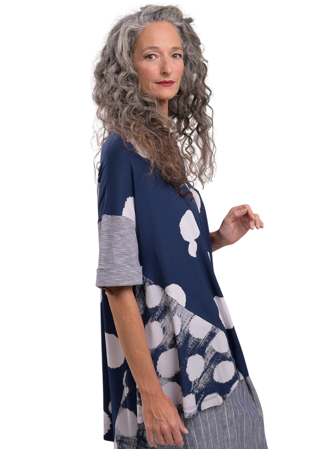 Alembika Mixed Print Trapeze Top