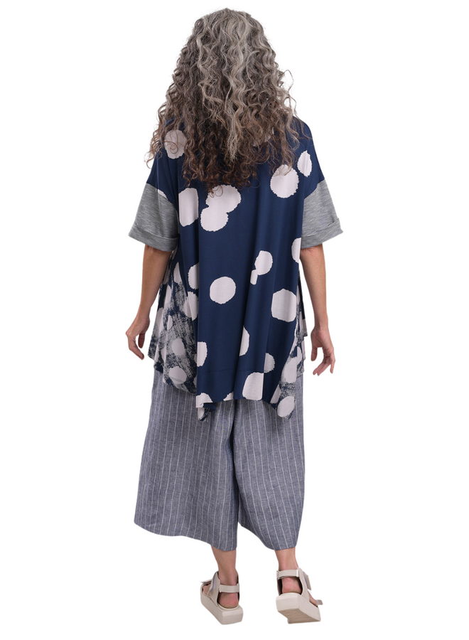 Alembika Mixed Print Trapeze Top