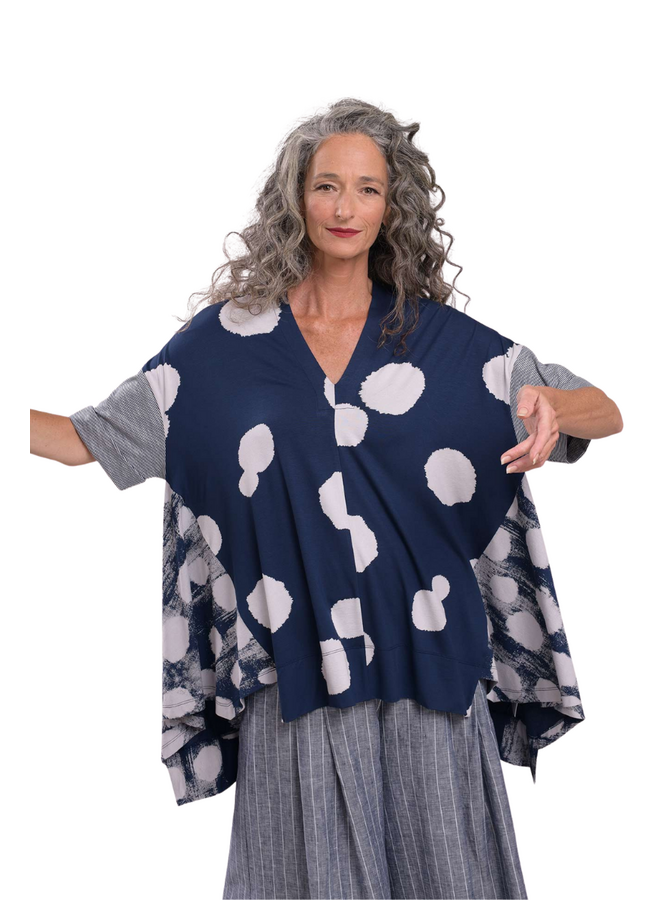 Alembika Mixed Print Trapeze Top