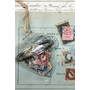 Ephemera Filed Glass Heart Ornament