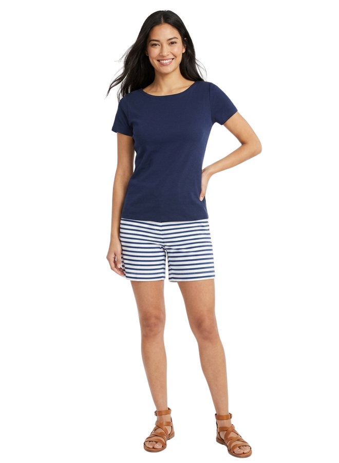 Habitat Short Sleeve Ribbed Tee in Navy