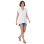 V-Neck Sharkbite Tee In White
