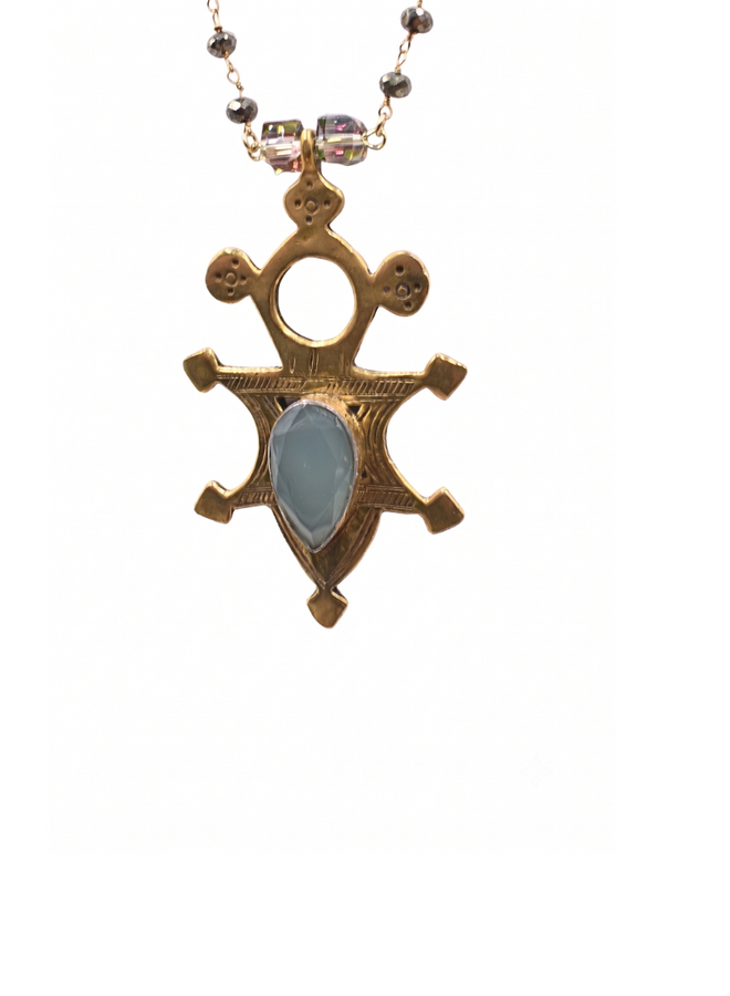 Affrican Cross With Roman Glass