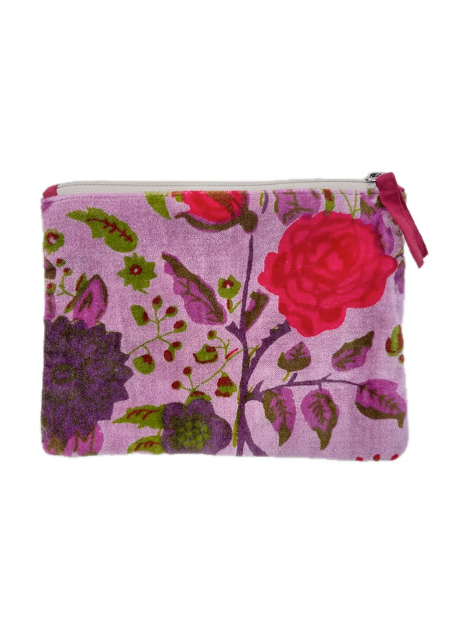 The Napoli Velvet Pouch in Rosas Lavender