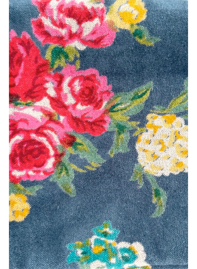 The Napoli Velvet Pouch in Primrose Teal
