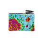 The Napoli Velvet Pouch in Peonies Blue