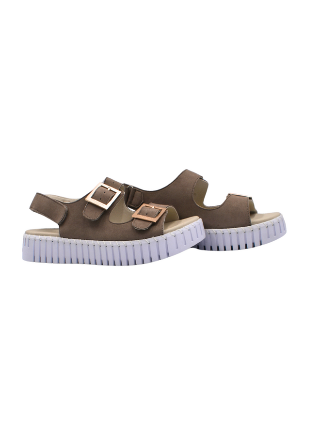 Ilse Jacobsen Platform Tulip 1044 Sandal in Falcon