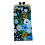 Garden Party in Blue & Black Eyeglass Case