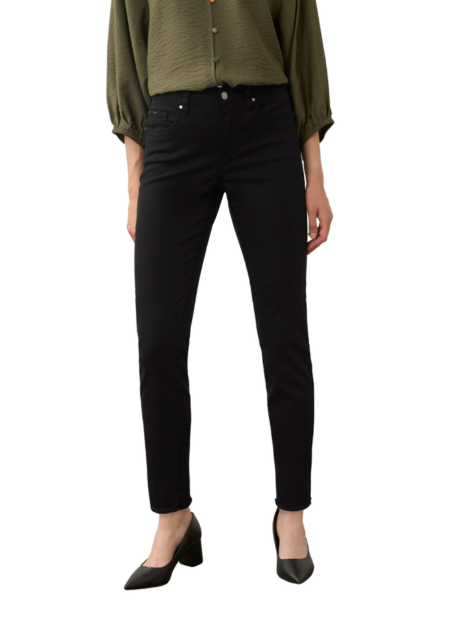 French Dressing Olivia Fringed Slim Ankle Jean in Black