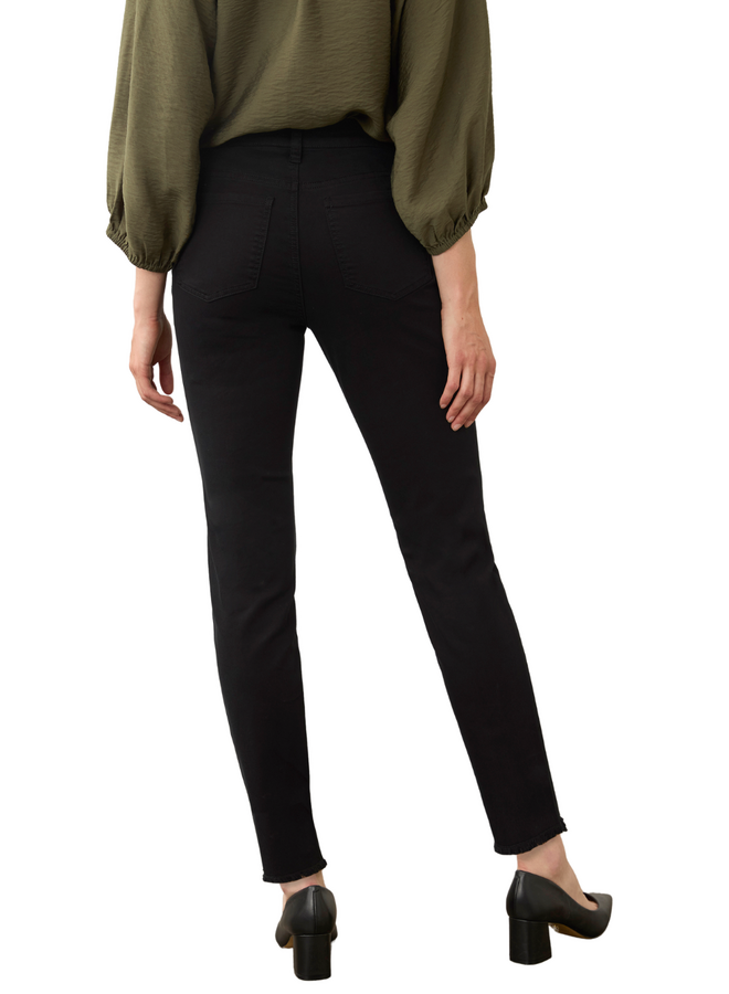 French Dressing Olivia Fringed Slim Ankle Jean in Black