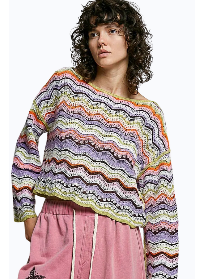 Crochet Stripe Top