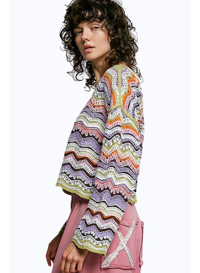 Crochet Stripe Top