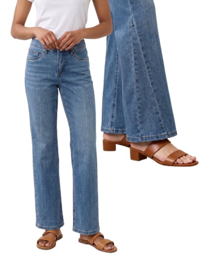 French Dressing Olivia Authentic Bootleg Jean in Medium Wash