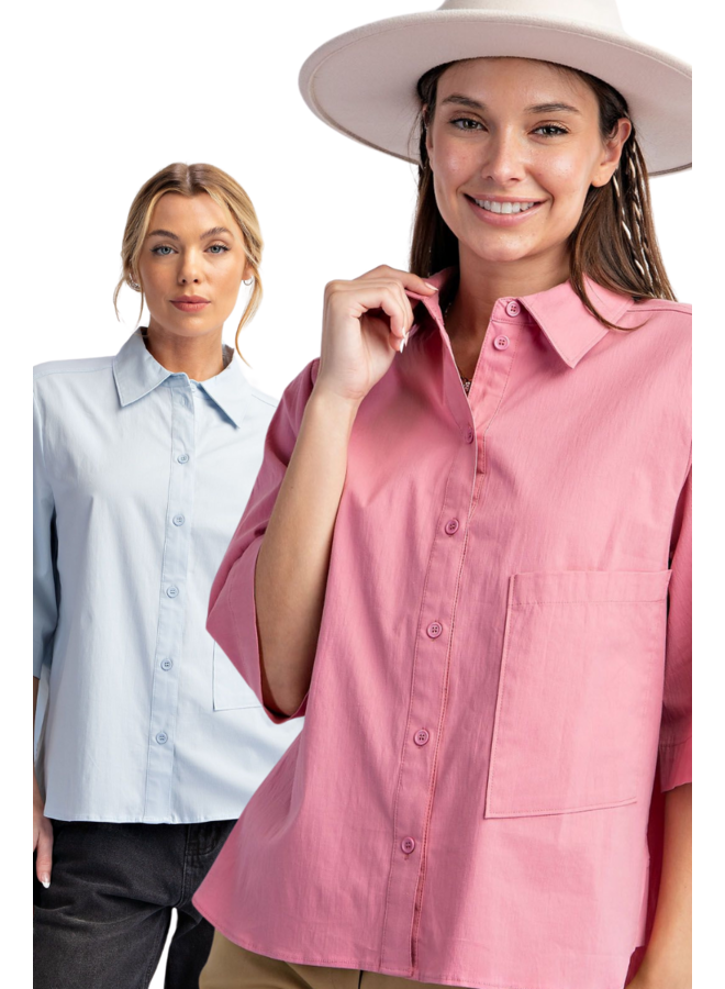 Poplin Shirt in Mauve