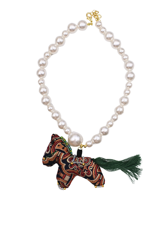Fabric Pony Necklace