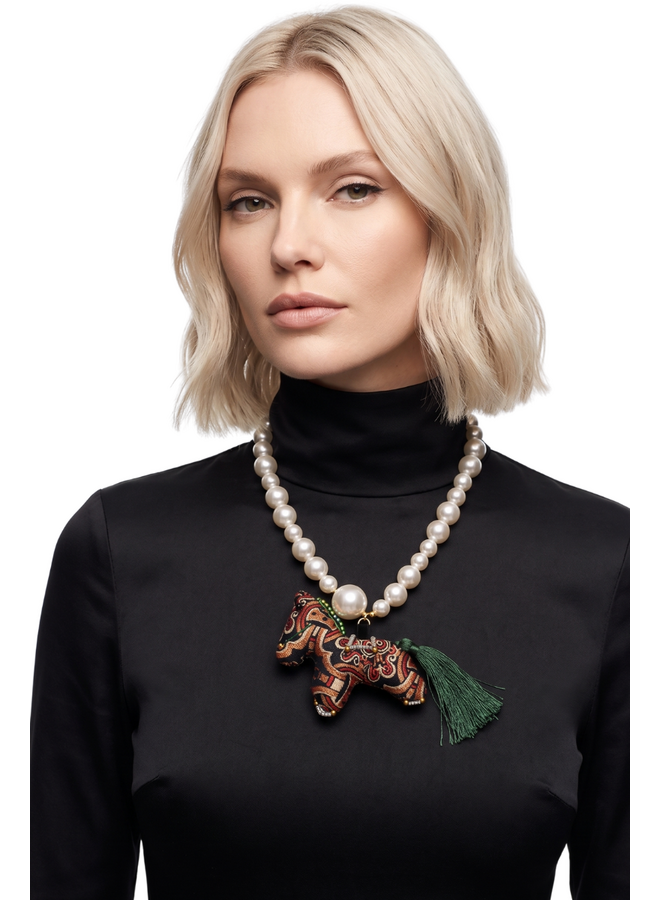 Fabric Pony Necklace