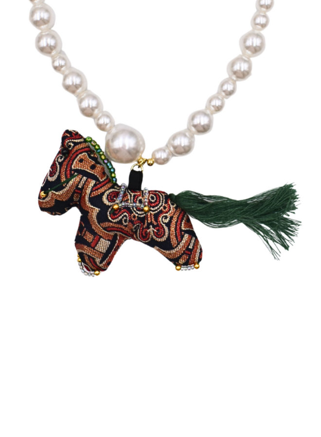 Fabric Pony Necklace