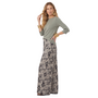 Bryn Walker Long Full Floral Linen Pant in Cream