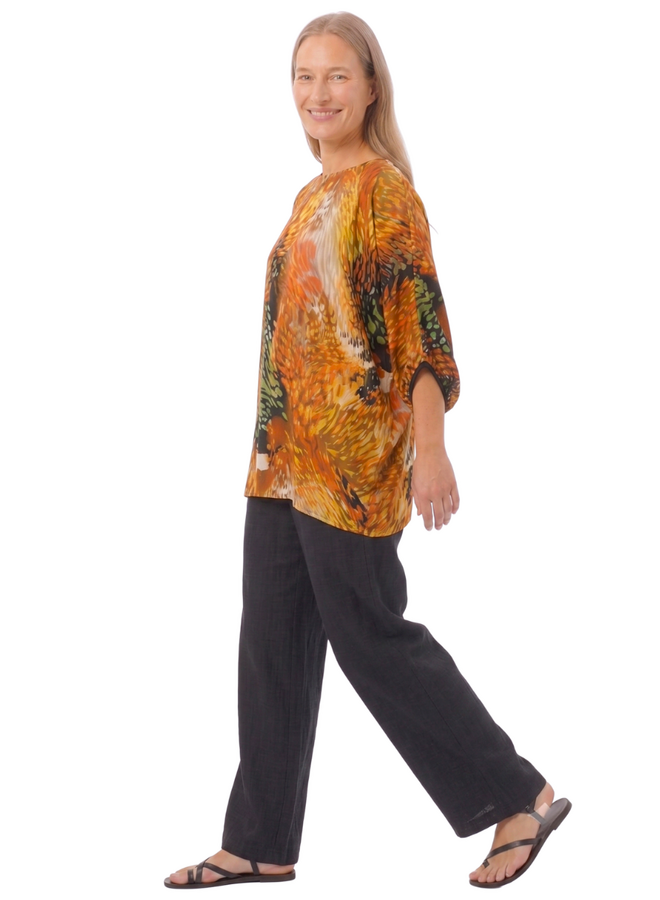 Bryn Walker Printed Wilder Satin Tunic in Cream