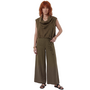 Bryn Walker Pennie Cowl Neck Vest in Jasper Green