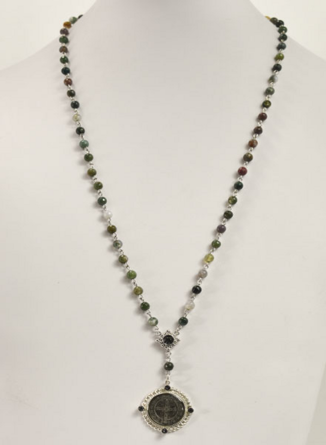VSA Lux San Benito Rosary Necklace with Jasper