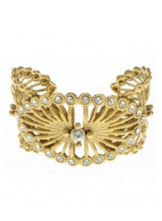VSA Queen Of The Night Cuff in Gold and Clear