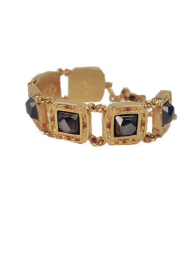 VSA Treasure Bracelet in Hematite & Gold